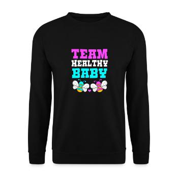 Gender Reveal - Unisex Sweatshirt - black - Front - Alina (178cm) & Michal (187cm)