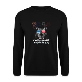 Amusez-vous Capy-Blast ce 4 juillet - Patriot - Sweat-shirt Unisexe - noir - Devant - Alina (178cm) & Michal (187cm)