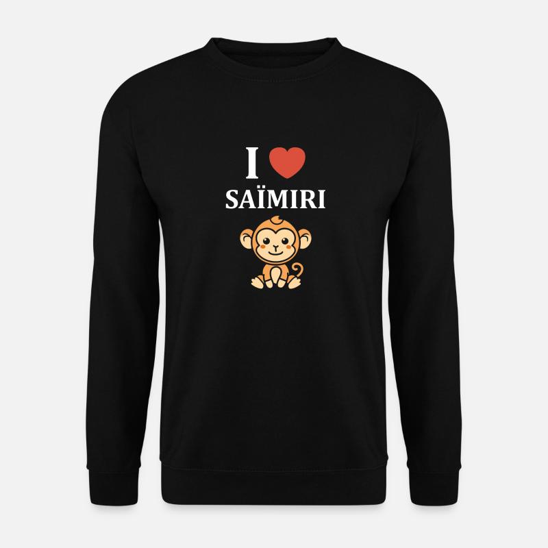 Singe Saïmiri - Sweat-shirt Unisexe - noir
