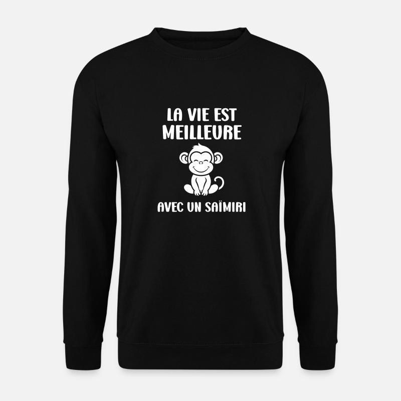 Singe Saïmiri - Sweat-shirt Unisexe - noir