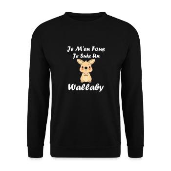 Wallaby - Sweat-shirt Unisexe - noir - Devant - Alina (178cm) & Michal (187cm)