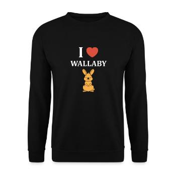 Wallaby - Sweat-shirt Unisexe - noir - Devant - Alina (178cm) & Michal (187cm)