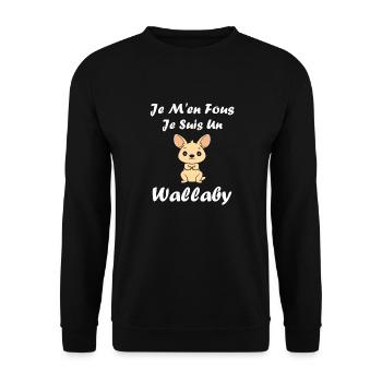 Wallaby - Sweat-shirt Unisexe - noir - Devant - Alina (178cm) & Michal (187cm)