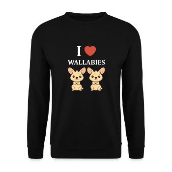 Wallaby - Sweat-shirt Unisexe - noir - Devant - Alina (178cm) & Michal (187cm)