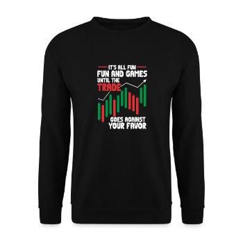 Trading Crypto Stock Market Investor Day Trader - Sweat-shirt Unisexe - noir - Devant - Alina (178cm) & Michal (187cm)
