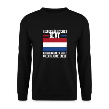 Netherlands Netherlands Holland - Unisex Sweatshirt - black - Front - Alina (178cm) & Michal (187cm)
