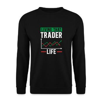 Trading Crypto Stock Market Investor Day Trader - Sweat-shirt Unisexe - noir - Devant - Alina (178cm) & Michal (187cm)