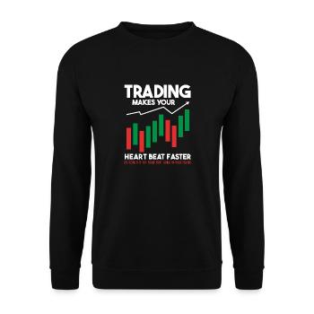 Trading Crypto Stock Market Investor Day Trader - Sweat-shirt Unisexe - noir - Devant - Alina (178cm) & Michal (187cm)