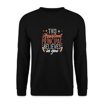 Deputy Principal - Unisex Sweatshirt - black - Front - Alina (178cm) & Michal (187cm)
