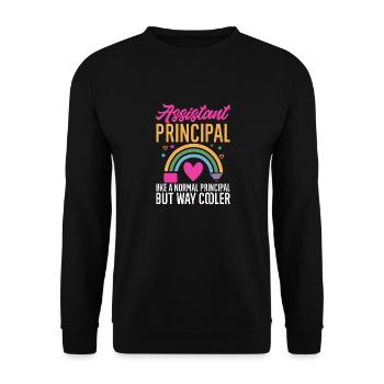 Deputy Principal - Unisex Sweatshirt - black - Front - Alina (178cm) & Michal (187cm)