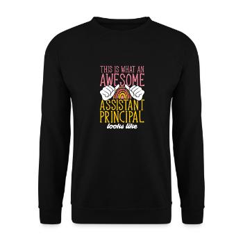 Deputy Principal - Unisex Sweatshirt - black - Front - Alina (178cm) & Michal (187cm)