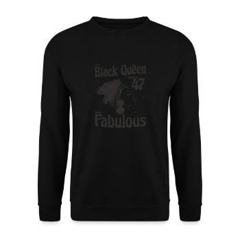 Cette reine noire donne à 47 un look fabuleux - 47e - Sweat-shirt Unisexe - noir - Devant - Alina (178cm) & Michal (187cm)