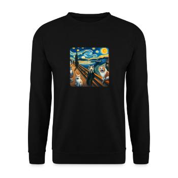 Art de la peinture de chat, Propriétaire de chat - Sweat-shirt Unisexe - noir - Devant - Alina (178cm) & Michal (187cm)