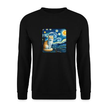 Art de la peinture de chat, Propriétaire de chat - Sweat-shirt Unisexe - noir - Devant - Alina (178cm) & Michal (187cm)