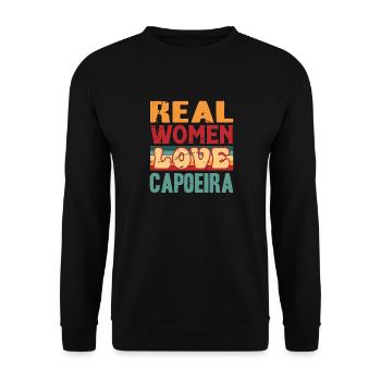 Les vraies femmes aiment la capoeira - Sweat-shirt Unisexe - noir - Devant - Alina (178cm) & Michal (187cm)