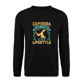 La capoeira, ce n’est pas un sport, c’est un mode de vie - Sweat-shirt Unisexe - noir - Devant - Alina (178cm) & Michal (187cm)