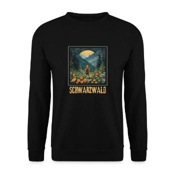 Black Forest Trekking Hiking - Unisex Sweatshirt - black - Front - Alina (178cm) & Michal (187cm)