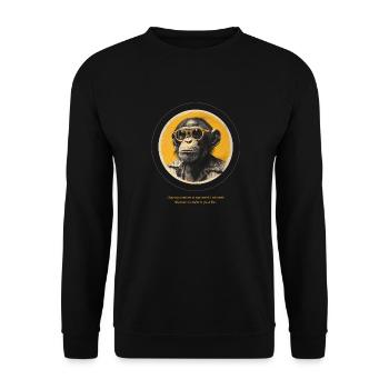 Lunettes de soleil Monkey Cool Saying - Sweat-shirt Unisexe - noir - Devant - Alina (178cm) & Michal (187cm)