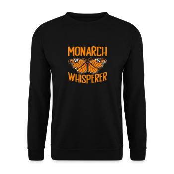Papillons monarques I Papillons reproducteurs - Sweat-shirt Unisexe - noir - Devant - Alina (178cm) & Michal (187cm)