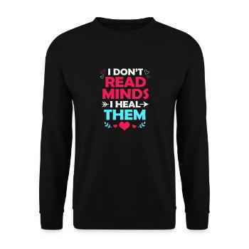 School psychologist - Unisex Sweatshirt - black - Front - Alina (178cm) & Michal (187cm)