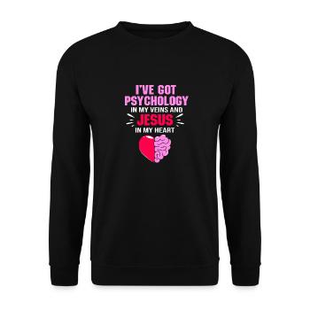 Schulpsychologe Psychologe Psychotherapeut - Unisex Pullover - Schwarz - Vorne - Alina (178cm) & Michal (187cm)