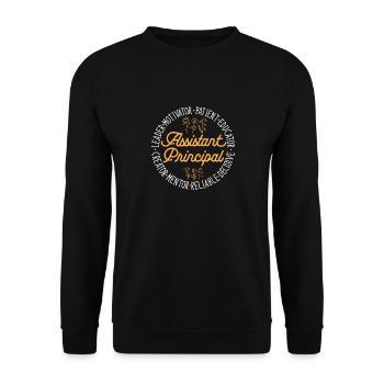 Deputy Principal - Unisex Sweatshirt - black - Front - Alina (178cm) & Michal (187cm)
