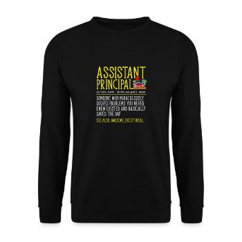 Deputy Principal - Unisex Sweatshirt - black - Front - Alina (178cm) & Michal (187cm)
