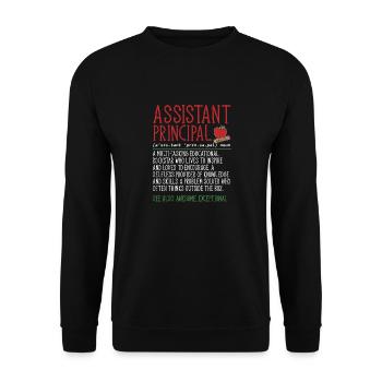 Deputy Principal - Unisex Sweatshirt - black - Front - Alina (178cm) & Michal (187cm)