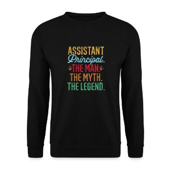Deputy Principal - Unisex Sweatshirt - black - Front - Alina (178cm) & Michal (187cm)