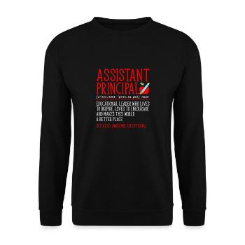 Deputy Principal - Unisex Sweatshirt - black - Front - Alina (178cm) & Michal (187cm)