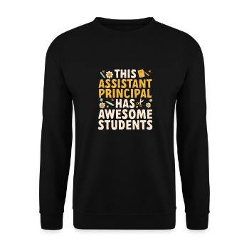 Deputy Principal - Unisex Sweatshirt - black - Front - Alina (178cm) & Michal (187cm)