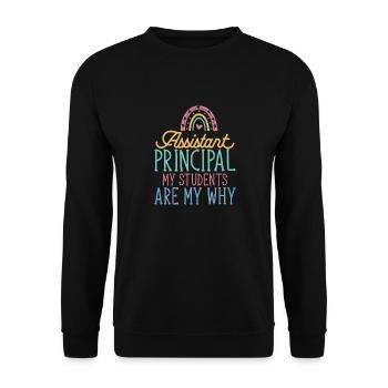 Deputy Principal - Unisex Sweatshirt - black - Front - Alina (178cm) & Michal (187cm)