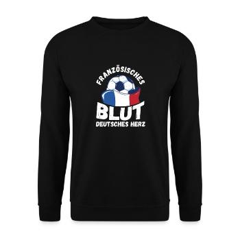 French French France - Unisex Sweatshirt - black - Front - Alina (178cm) & Michal (187cm)