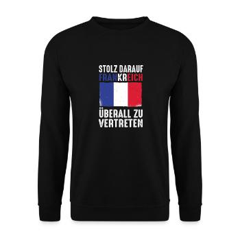 Français Français France - Sweat-shirt Unisexe - noir - Devant - Alina (178cm) & Michal (187cm)
