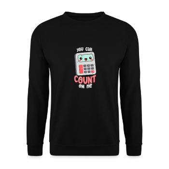 Calculator pun - Unisex Sweatshirt - black - Front - Alina (178cm) & Michal (187cm)