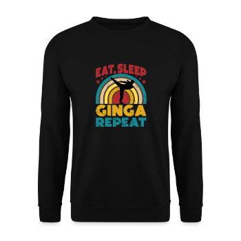 Manger Dormir Ginga Répéter - Sweat-shirt Unisexe - noir - Devant - Alina (178cm) & Michal (187cm)