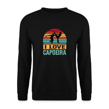 Ich liebe Capoeira - Unisex Pullover - Schwarz - Vorne - Alina (178cm) & Michal (187cm)
