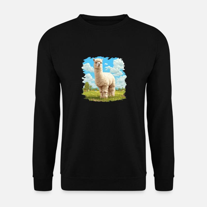 Alpaca Alpakas Alpaka - Unisex Pullover - Schwarz