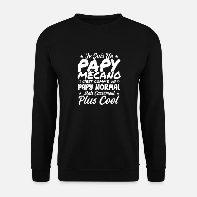 Ich bin ein Mechaniker-Opa wie ein normaler Opa - Unisex Pullover - Schwarz