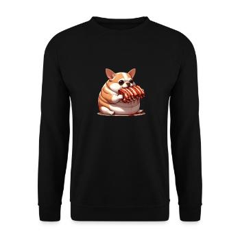 Chihuahua - Unisex Pullover - Schwarz - Vorne - Alina (178cm) & Michal (187cm)