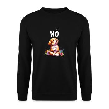 Havanese Lustiger Spruch Nö für Hundeliebhaber - Unisex Pullover - Schwarz - Vorne - Alina (178cm) & Michal (187cm)