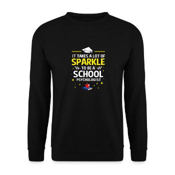 Schulpsychologe Psychologe Psychotherapeut - Unisex Pullover - Schwarz - Vorne - Alina (178cm) & Michal (187cm)