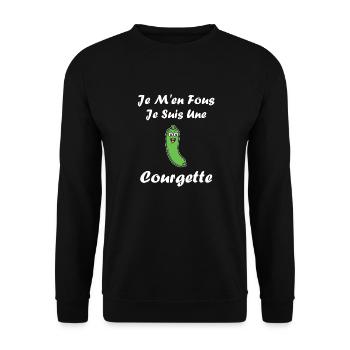 courgette - Sweat-shirt Unisexe - noir - Devant - Alina (178cm) & Michal (187cm)