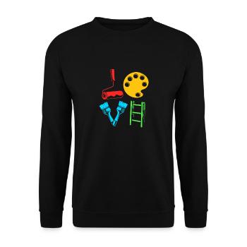 Maler - Unisex Pullover - Schwarz - Vorne - Alina (178cm) & Michal (187cm)