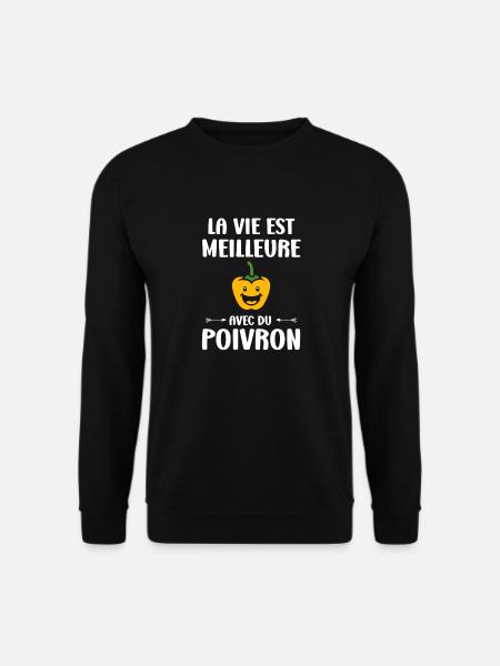 Humour poivron - Sweat-shirt Unisexe - noir