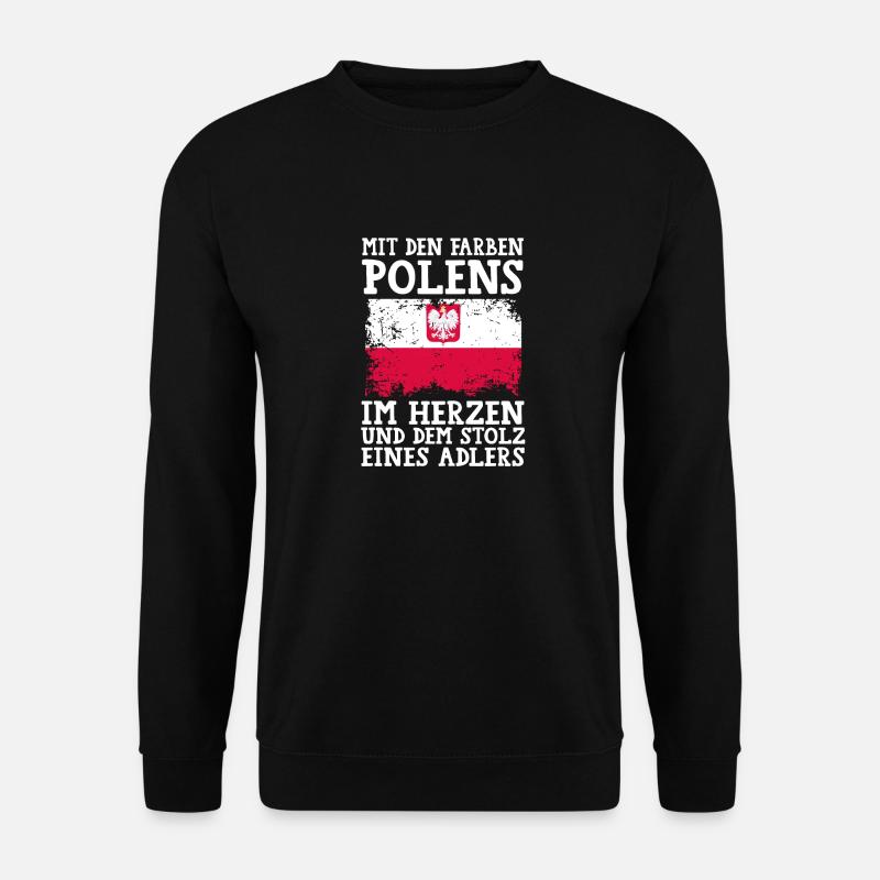 Pole Polnisch Polen - Unisex Pullover - Schwarz