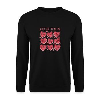 Deputy Principal - Unisex Sweatshirt - black - Front - Alina (178cm) & Michal (187cm)
