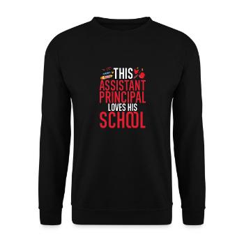 Deputy Principal - Unisex Sweatshirt - black - Front - Alina (178cm) & Michal (187cm)