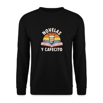 Cafecito Spanish Coffee - Unisex Sweatshirt - black - Front - Alina (178cm) & Michal (187cm)