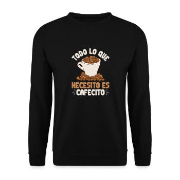 Cafecito Spanish Coffee - Unisex Sweatshirt - black - Front - Alina (178cm) & Michal (187cm)